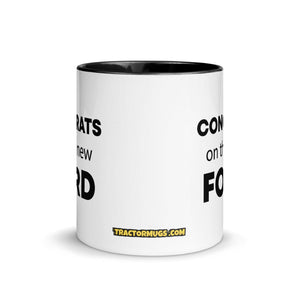 The Tractor Mugs Store Congrats On The New Ford | Mug with Color Inside Quality Farmers Merch