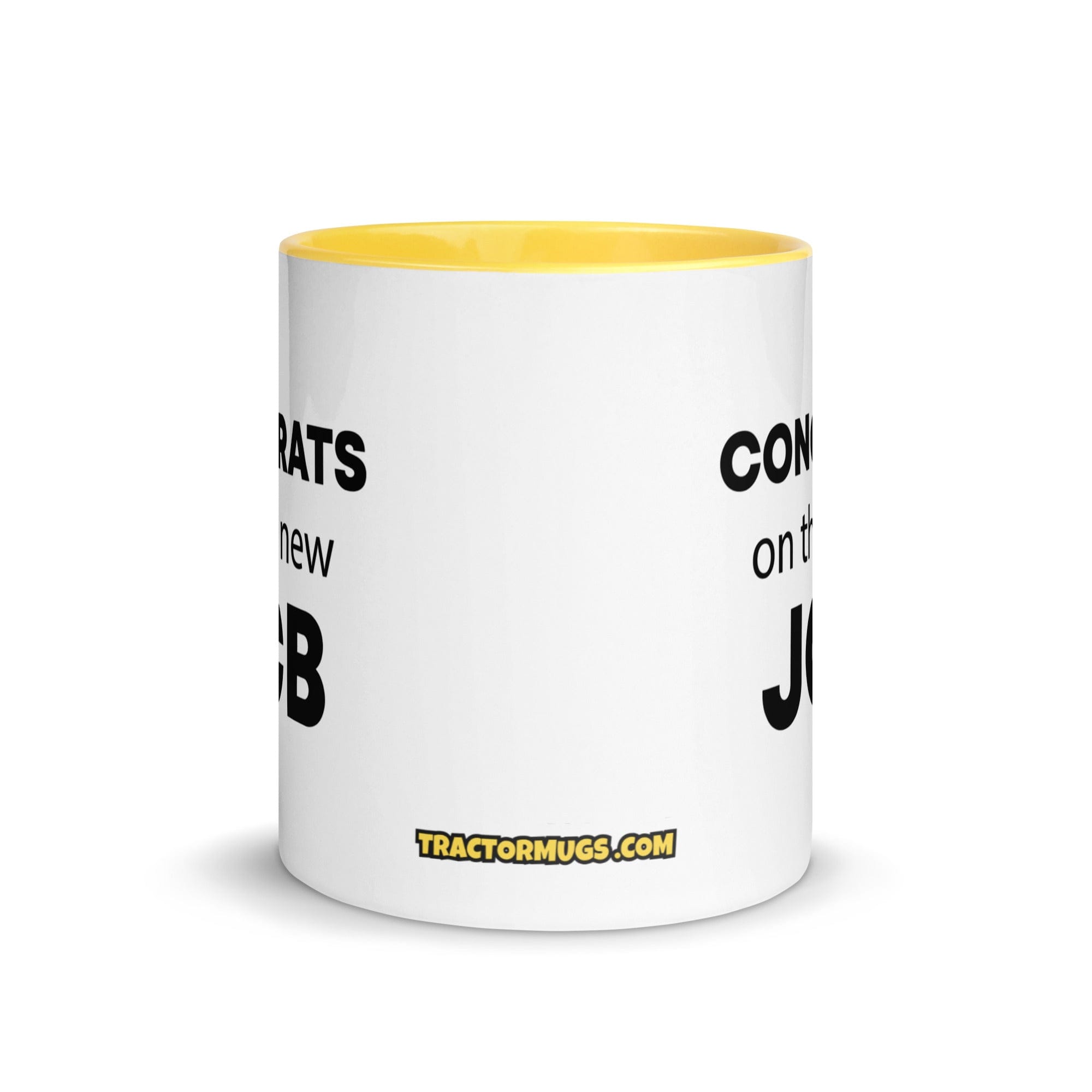 The Tractor Mugs Store Congrats On The New JCB Mug with Color Inside Quality Farmers Merch