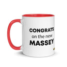 The Tractor Mugs Store Congrats On The New Massey | Mug with Color Inside Quality Farmers Merch