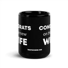 The Tractor Mugs Store Congrats on the New Wife | Black Glossy Mug Quality Farmers Merch