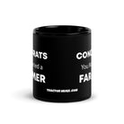 The Tractor Mugs Store Congrats You Married a Farmer | Black Glossy Mug Quality Farmers Merch