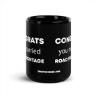 The Tractor Mugs Store Congrats You Married Road Frontage  | Black Glossy Mug Quality Farmers Merch