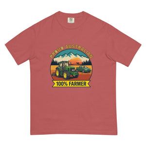 The Tractor Mugs Store Crimson John Deere 6930 PROUD AUSTRALIAN 100% FARMER Outdoor | Unisex Premium T-shirt Quality Farmers Merch