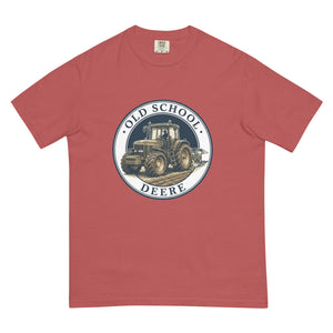 The Tractor Mugs Store Crimson / S John Deere 7810 OLD SCHOOL DEERE Engraving | Unisex Premium T-shirt Quality Farmers Merch