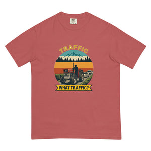 The Tractor Mugs Store Crimson / S Massey Ferguson 135 TRAFFIC WHAT TRAFFIC? Outdoor | Unisex Premium T-shirt Quality Farmers Merch