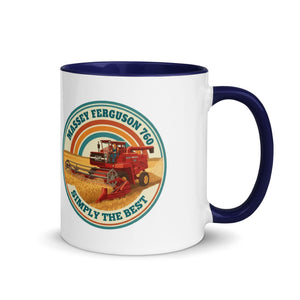 The Tractor Mugs Store Dark Blue Massey Ferguson 760 Massey Ferguson 760 SIMPLY THE BEST | Mug with Colour Inside Quality Farmers Merch