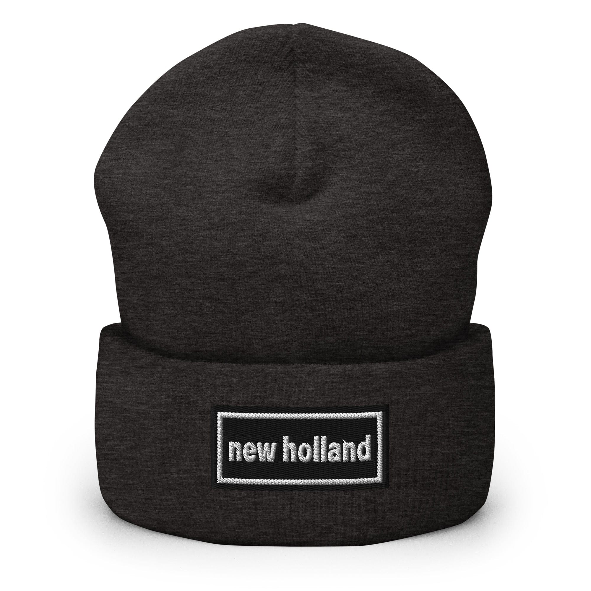 The Tractor Mugs Store Dark Grey OASIS Style 'New Holland" | Cuffed Beanie Quality Farmers Merch