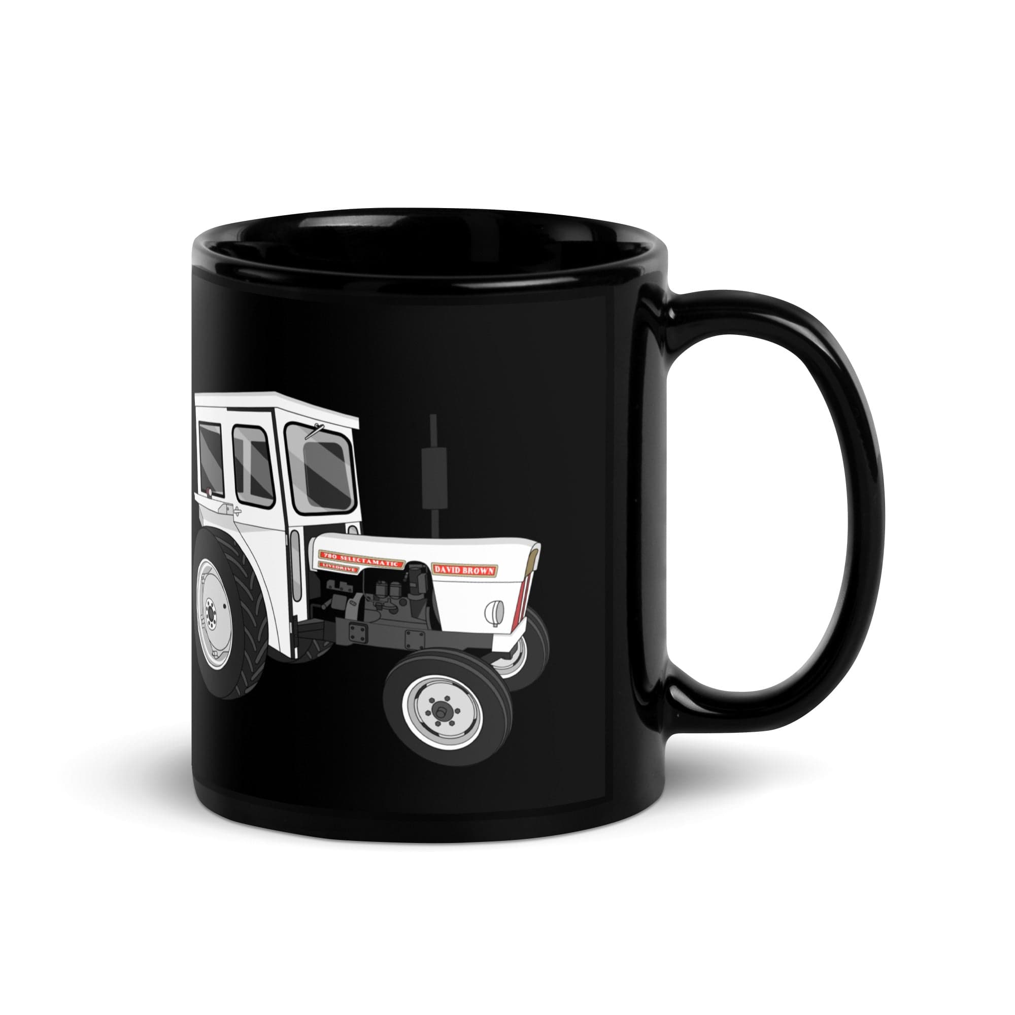 The Tractor Mugs Store David Brown 780 Selectamatic | Black Glossy Mug Quality Farmers Merch