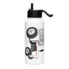 The Tractor Mugs Store David Brown 780 Selectamatic | Stainless steel water bottle with a straw lid Quality Farmers Merch