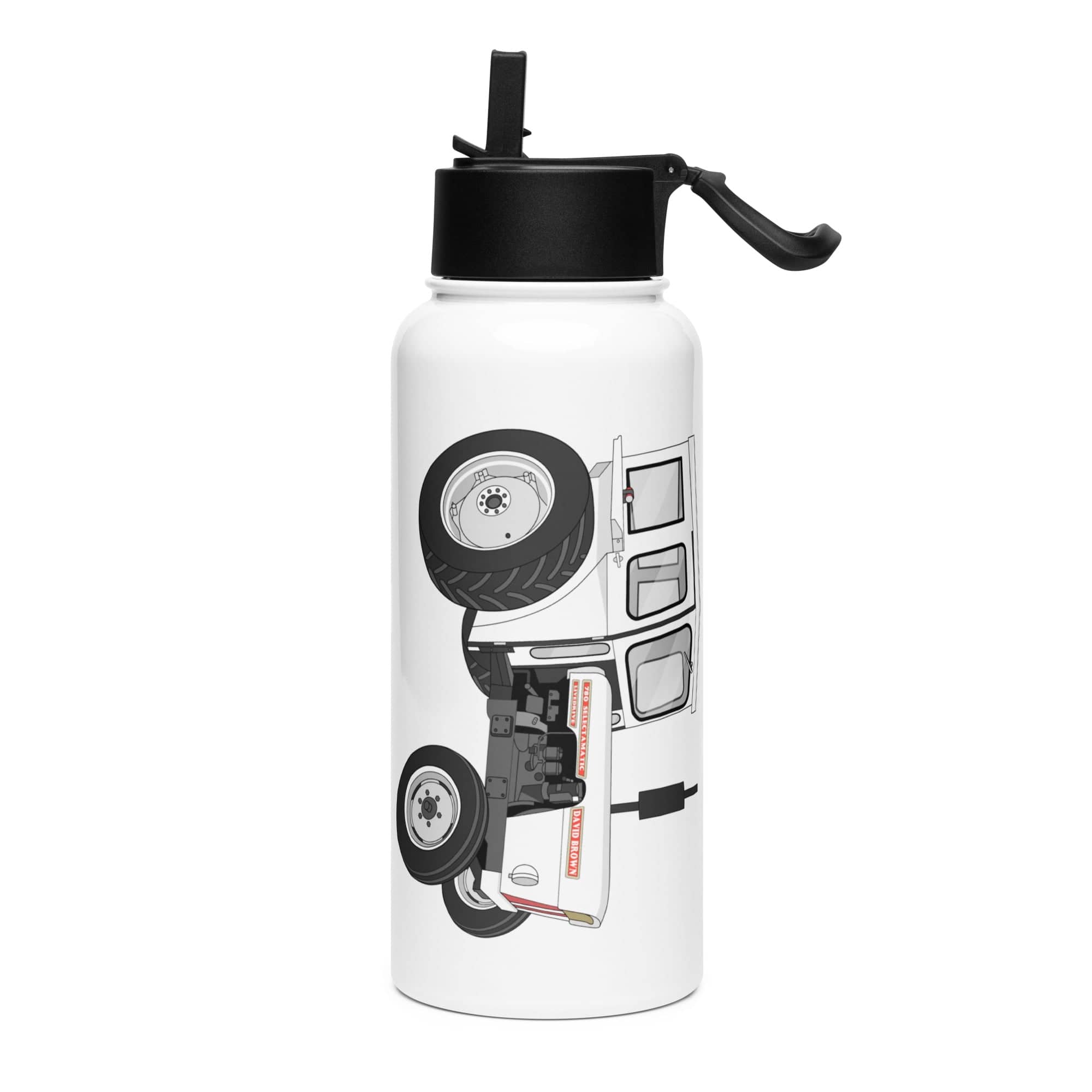 The Tractor Mugs Store David Brown 780 Selectamatic | Stainless steel water bottle with a straw lid Quality Farmers Merch