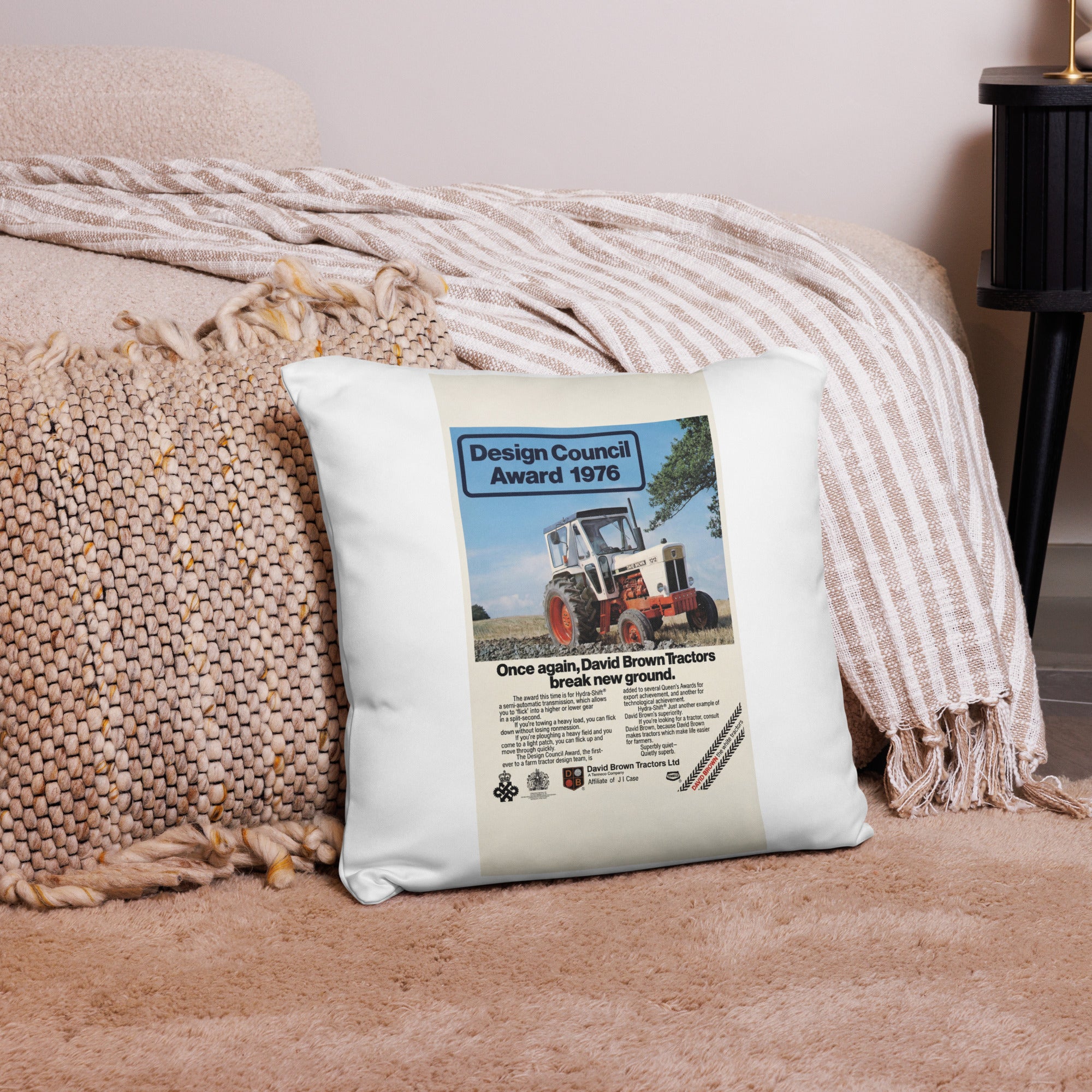 The Tractor Mugs Store David Brown Advert | Pillow Case Quality Farmers Merch