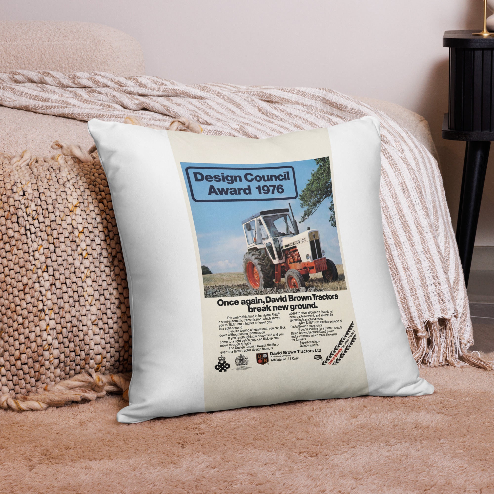 The Tractor Mugs Store David Brown Advert | Pillow Case Quality Farmers Merch
