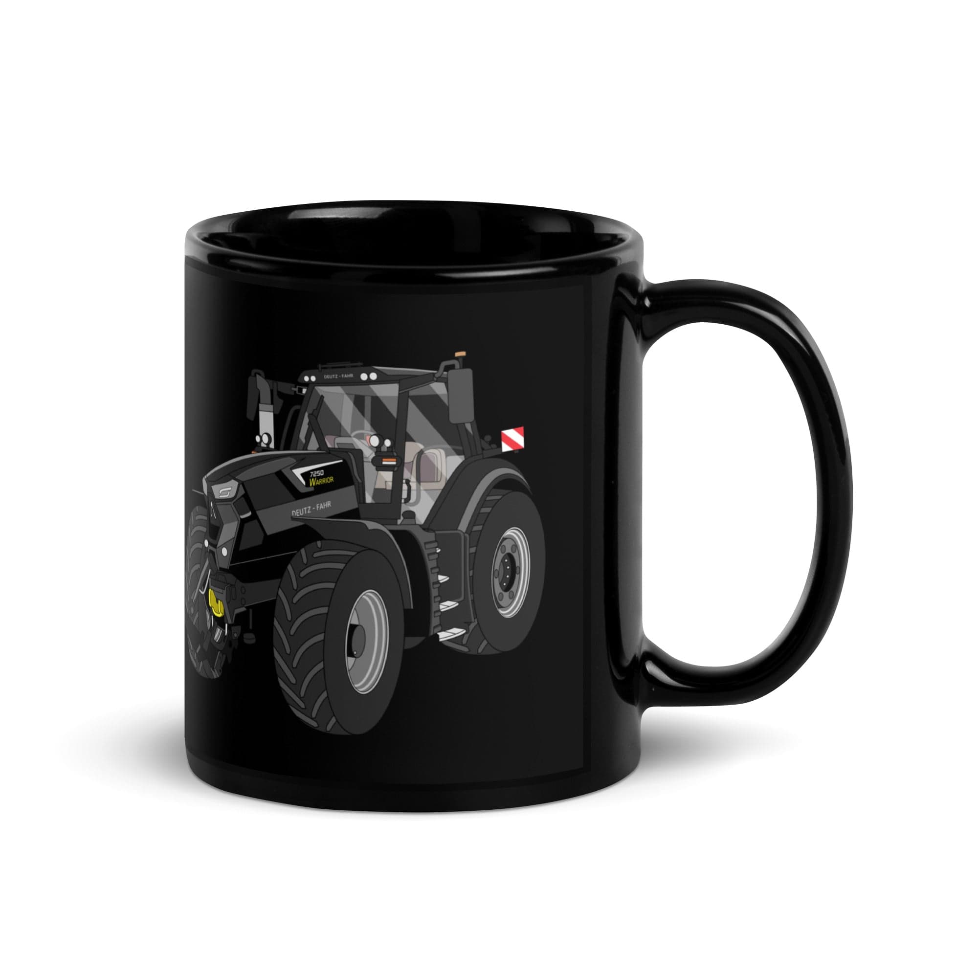 The Tractor Mugs Store Deutz-Fahr 7250 TTV Warrior Edition | Black Glossy Mug Quality Farmers Merch