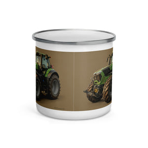 The Tractor Mugs Store Deutz-Fahr 9340 Oil Painting | Enamel Mug Quality Farmers Merch