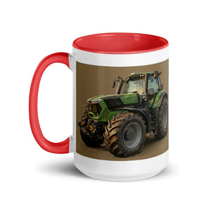 The Tractor Mugs Store Deutz-Fahr 9340 Oil Painting | Mug with Color Inside Quality Farmers Merch