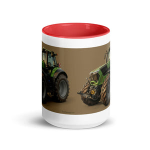 The Tractor Mugs Store Deutz-Fahr 9340 Oil Painting | Mug with Color Inside Quality Farmers Merch