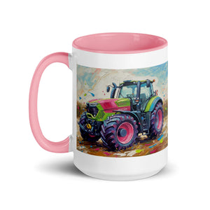 The Tractor Mugs Store Deutz-Fahr 9340 Splash Art | Mug with Color Inside Quality Farmers Merch