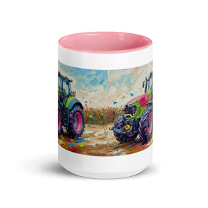The Tractor Mugs Store Deutz-Fahr 9340 Splash Art | Mug with Color Inside Quality Farmers Merch