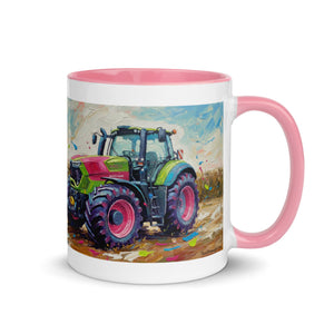 The Tractor Mugs Store Deutz-Fahr 9340 Splash Art | Mug with Color Inside Quality Farmers Merch