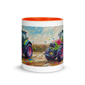 The Tractor Mugs Store Deutz-Fahr 9340 Splash Art | Mug with Color Inside Quality Farmers Merch