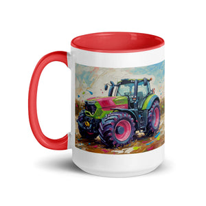 The Tractor Mugs Store Deutz-Fahr 9340 Splash Art | Mug with Color Inside Quality Farmers Merch