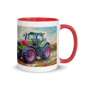 The Tractor Mugs Store Deutz-Fahr 9340 Splash Art | Mug with Color Inside Quality Farmers Merch