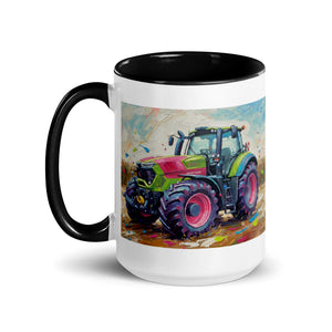 The Tractor Mugs Store Deutz-Fahr 9340 Splash Art | Mug with Color Inside Quality Farmers Merch
