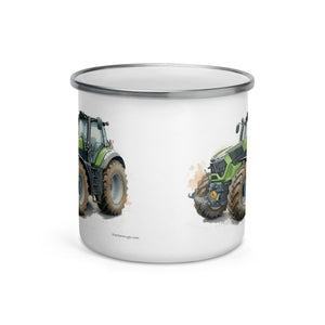 The Tractor Mugs Store Deutz-Fahr 9340 Watercolor | Enamel Mug Quality Farmers Merch