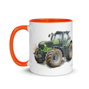 The Tractor Mugs Store Deutz-Fahr 9340 Watercolor | Mug with Color Inside Quality Farmers Merch