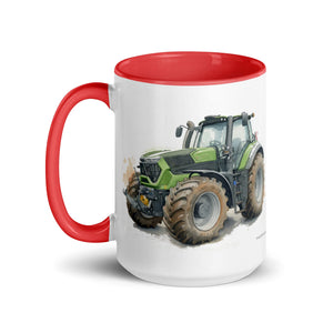 The Tractor Mugs Store Deutz-Fahr 9340 Watercolor | Mug with Color Inside Quality Farmers Merch