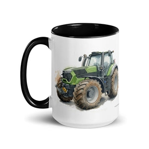 The Tractor Mugs Store Deutz-Fahr 9340 Watercolor | Mug with Color Inside Quality Farmers Merch