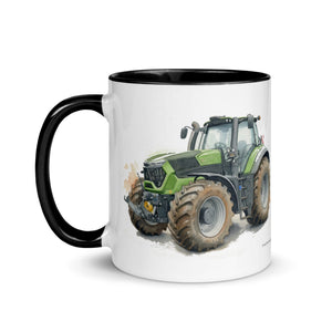 The Tractor Mugs Store Deutz-Fahr 9340 Watercolor | Mug with Color Inside Quality Farmers Merch