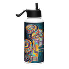 The Tractor Mugs Store Deutz Fahr DX 140 | Splash Art  Stainless steel water bottle with a straw lid Quality Farmers Merch