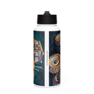 The Tractor Mugs Store Deutz Fahr DX 140 | Splash Art  Stainless steel water bottle with a straw lid Quality Farmers Merch