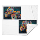 The Tractor Mugs Store Deutz Fahr DX 140 | Splash Art Throw Blanket Quality Farmers Merch