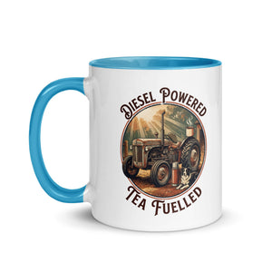 The Tractor Mugs Store Diesel Powered. Tea Fuelled | Mug with Color Inside Quality Farmers Merch