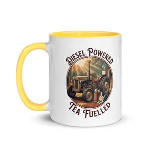The Tractor Mugs Store Diesel Powered. Tea Fuelled | Mug with Color Inside Quality Farmers Merch