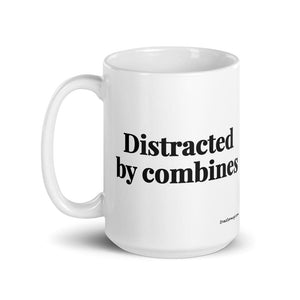 The Tractor Mugs Store Distracted by Combines | White Glossy Mug Quality Farmers Merch