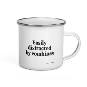 The Tractor Mugs Store Easily Distracted By Combines | Enamel Mug Quality Farmers Merch