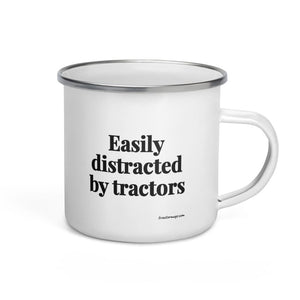 The Tractor Mugs Store Easily Distracted By Tractors | Enamel Mug Quality Farmers Merch