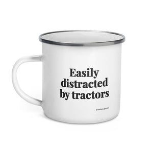 The Tractor Mugs Store Easily Distracted By Tractors | Enamel Mug Quality Farmers Merch