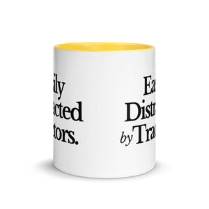 The Tractor Mugs Store EASILY DISTRACTED BY TRACTORS | Mug with Color Inside Quality Farmers Merch