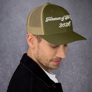 The Tractor Mugs Store Farmer of The Year 2026 | Retro 70's Trucker Cap Quality Farmers Merch