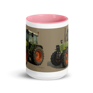 The Tractor Mugs Store Fendt 308 LSA 4WD Oil Painting | Mug with Color Inside Quality Farmers Merch