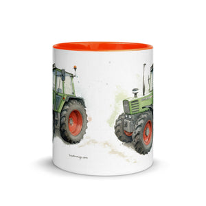 The Tractor Mugs Store Fendt 308 LSA 4WD Watercolor | Mug with Color Inside Quality Farmers Merch