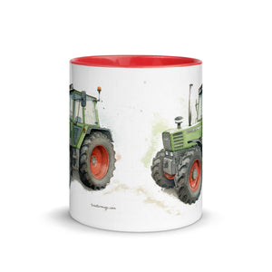 The Tractor Mugs Store Fendt 308 LSA 4WD Watercolor | Mug with Color Inside Quality Farmers Merch
