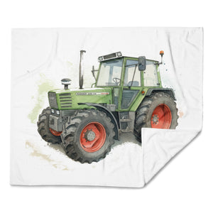 The Tractor Mugs Store Fendt 308 LSA 4WD Watercolor | Throw Blanket Quality Farmers Merch
