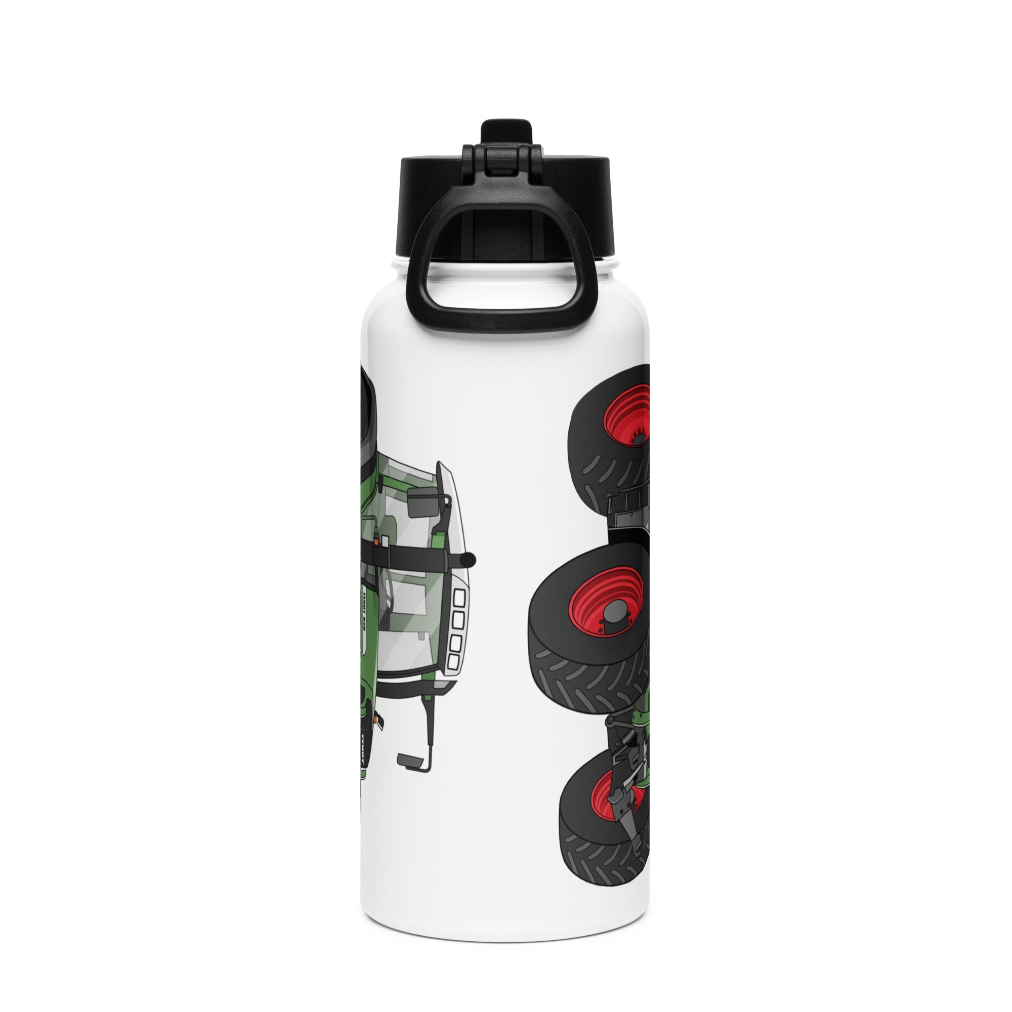 The Tractor Mugs Store Fendt 820 VArio TMS | Stainless steel water bottle with a straw lid Quality Farmers Merch
