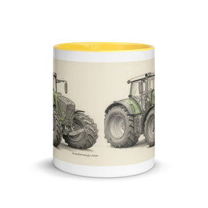 The Tractor Mugs Store Fendt 930 Vario S4 Pencil Sketch | Mug with Color Inside Quality Farmers Merch