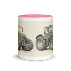 The Tractor Mugs Store Fendt 930 Vario S4 Pencil Sketch | Mug with Color Inside Quality Farmers Merch